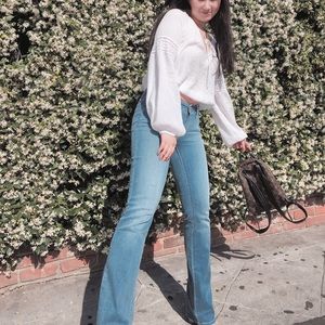 White long sleeve top